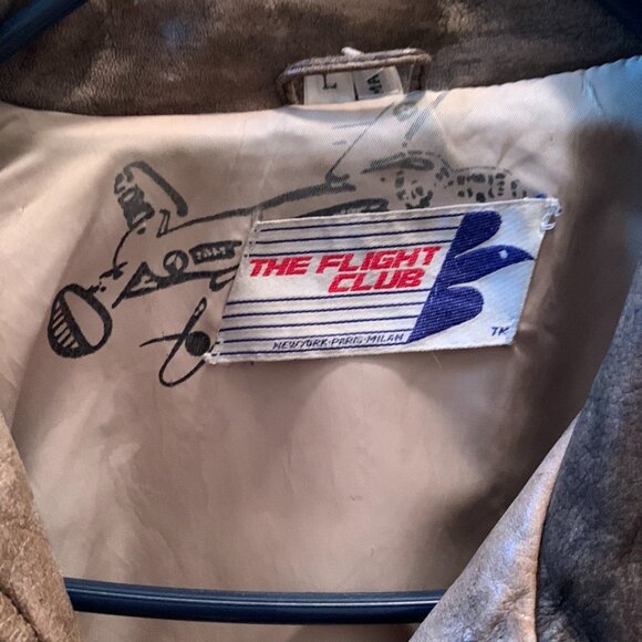 Flight Club bomber leather Jacket - Picture 3 of 16